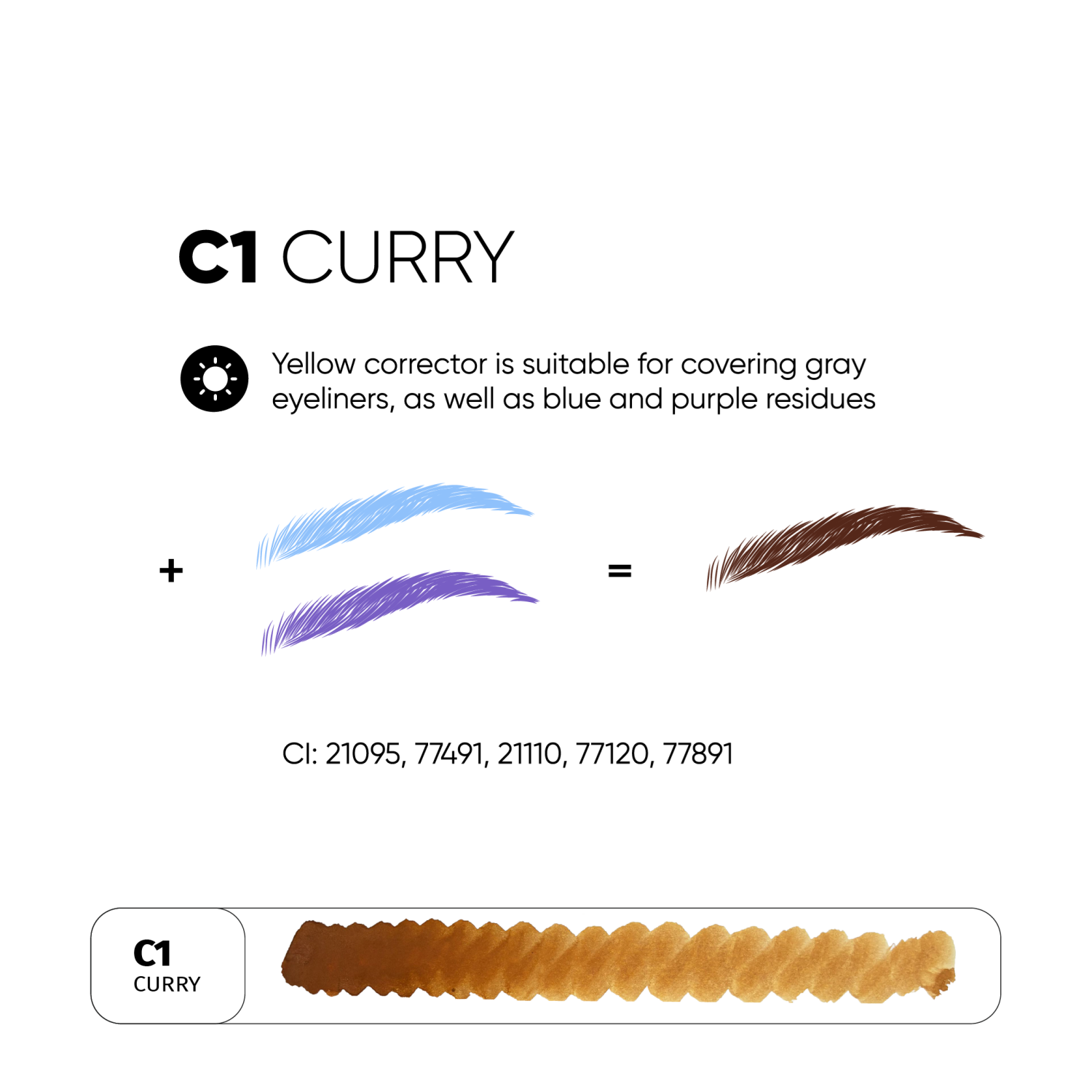 PEINTO წარბის კორექტორი C1 Curry